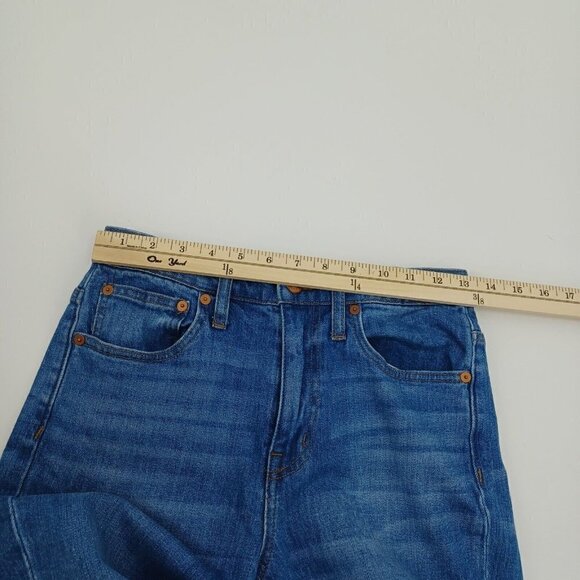 Madewell The High Rise Slim Crop BoyJean Dover Wash Women’s 24 Raw Hem Relaxed - Picture 9 of 12